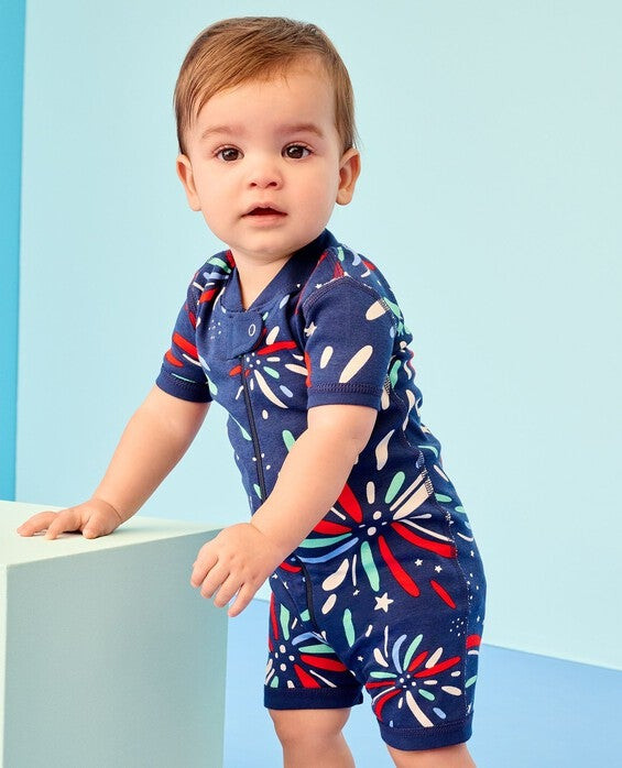 Baby HannaJams™ Sleeper Pajamas in Fireworks - 100% Organic Combed Cotton - Size 0-3 mos by Hanna Andersson | Hanna Andersson