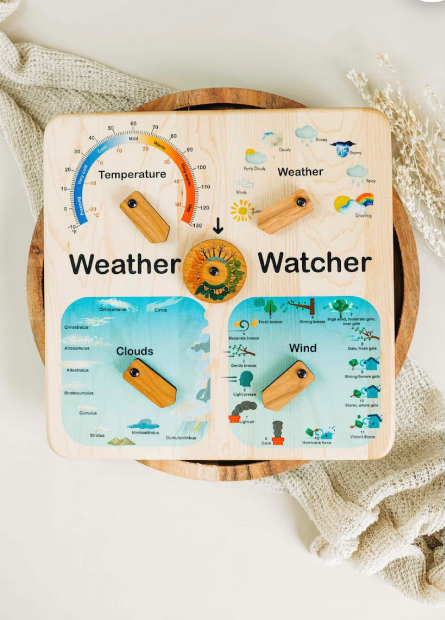Weather station - Montessori Weather chart - Weather wheel - Wooden weather - gift for kids - Weather calendar


#LTKkids #LTKHoliday #LTKGiftGuide