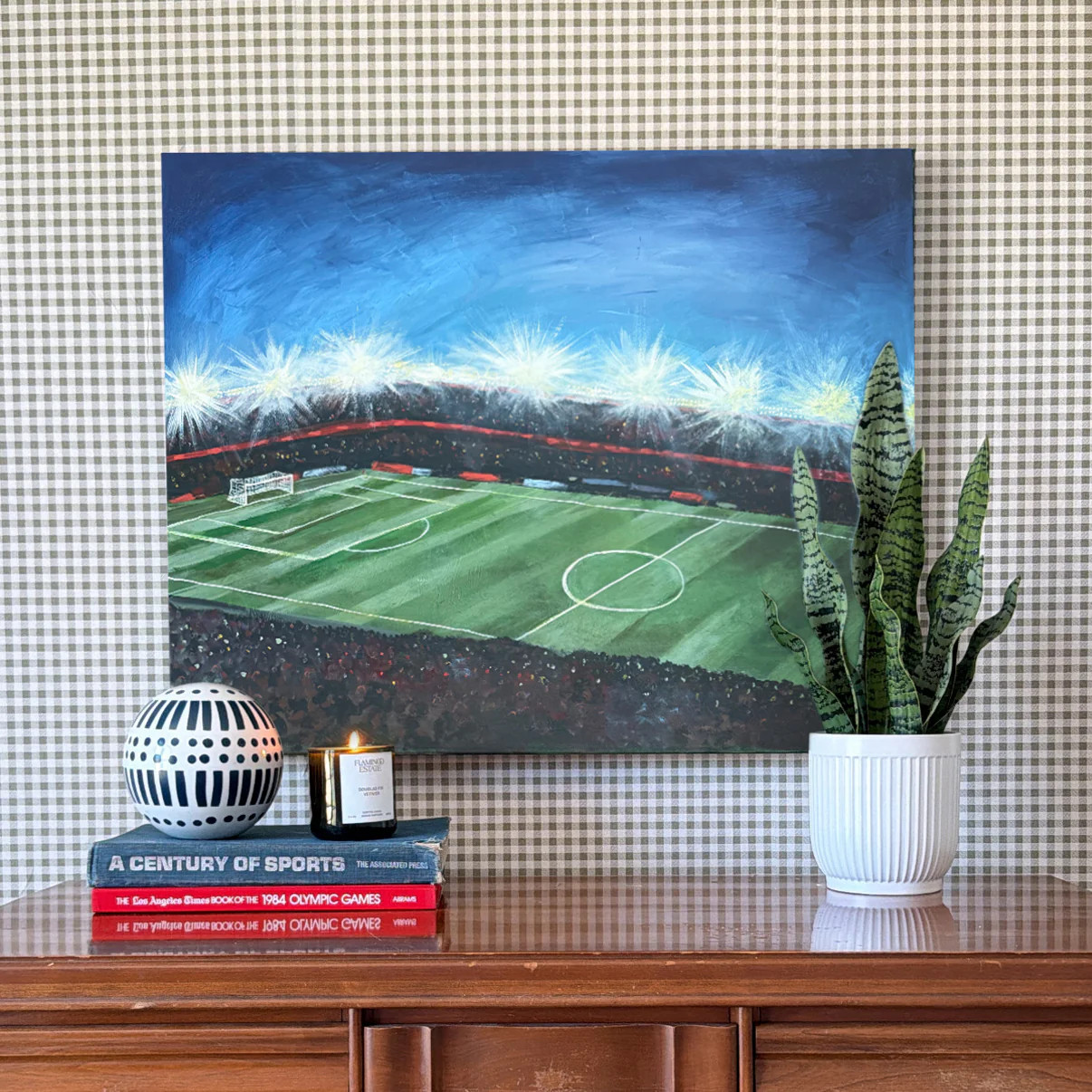 Soccer Under The Lights Canvas Wall Art | Lindsay Letters, LLC