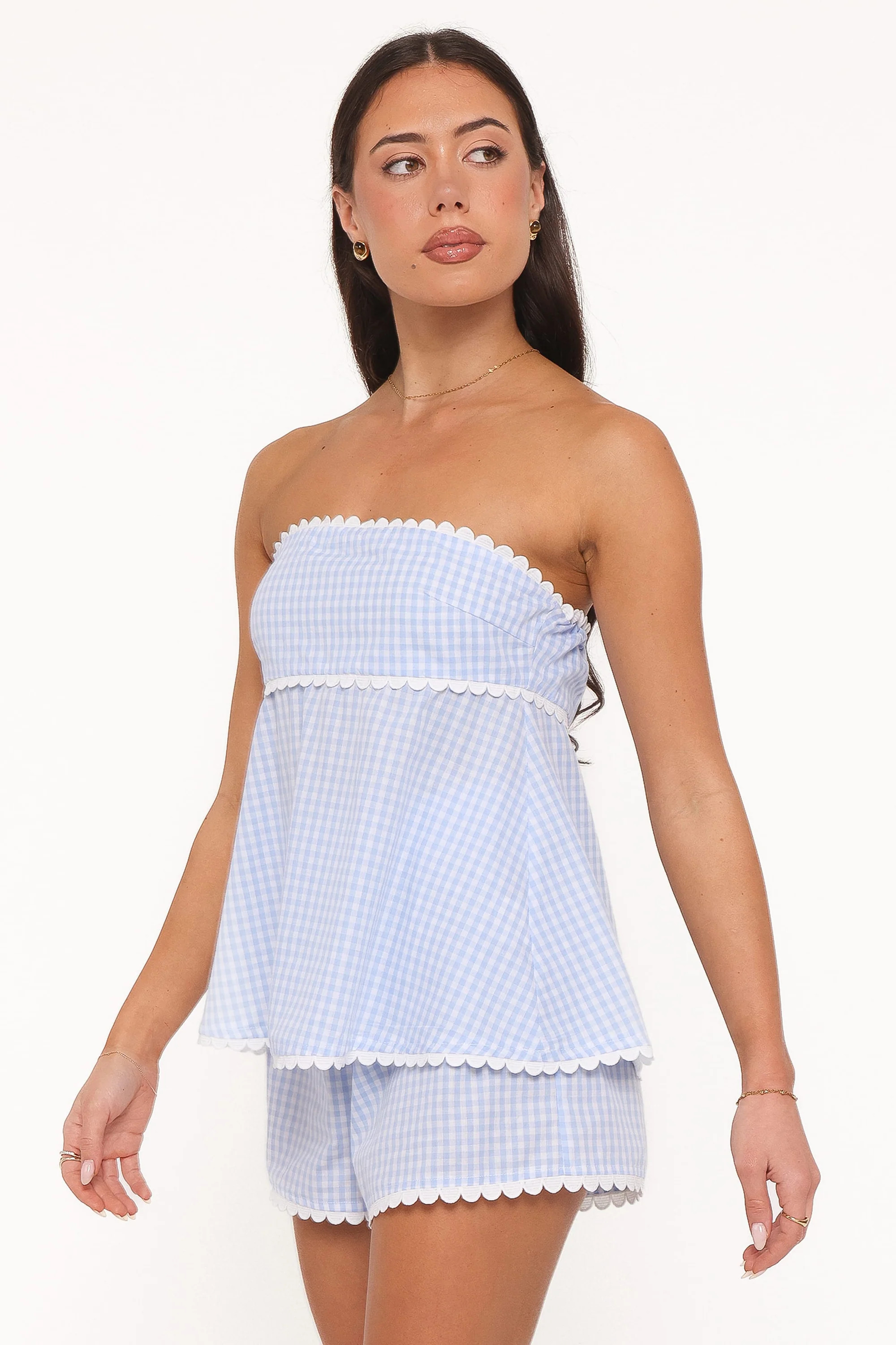 Kyle Two Piece Set - Blue Gingham | Petal & Pup (US)