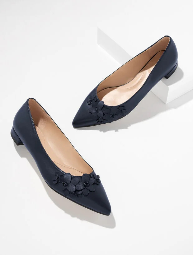 Portia Floral Nappa Flats | Talbots