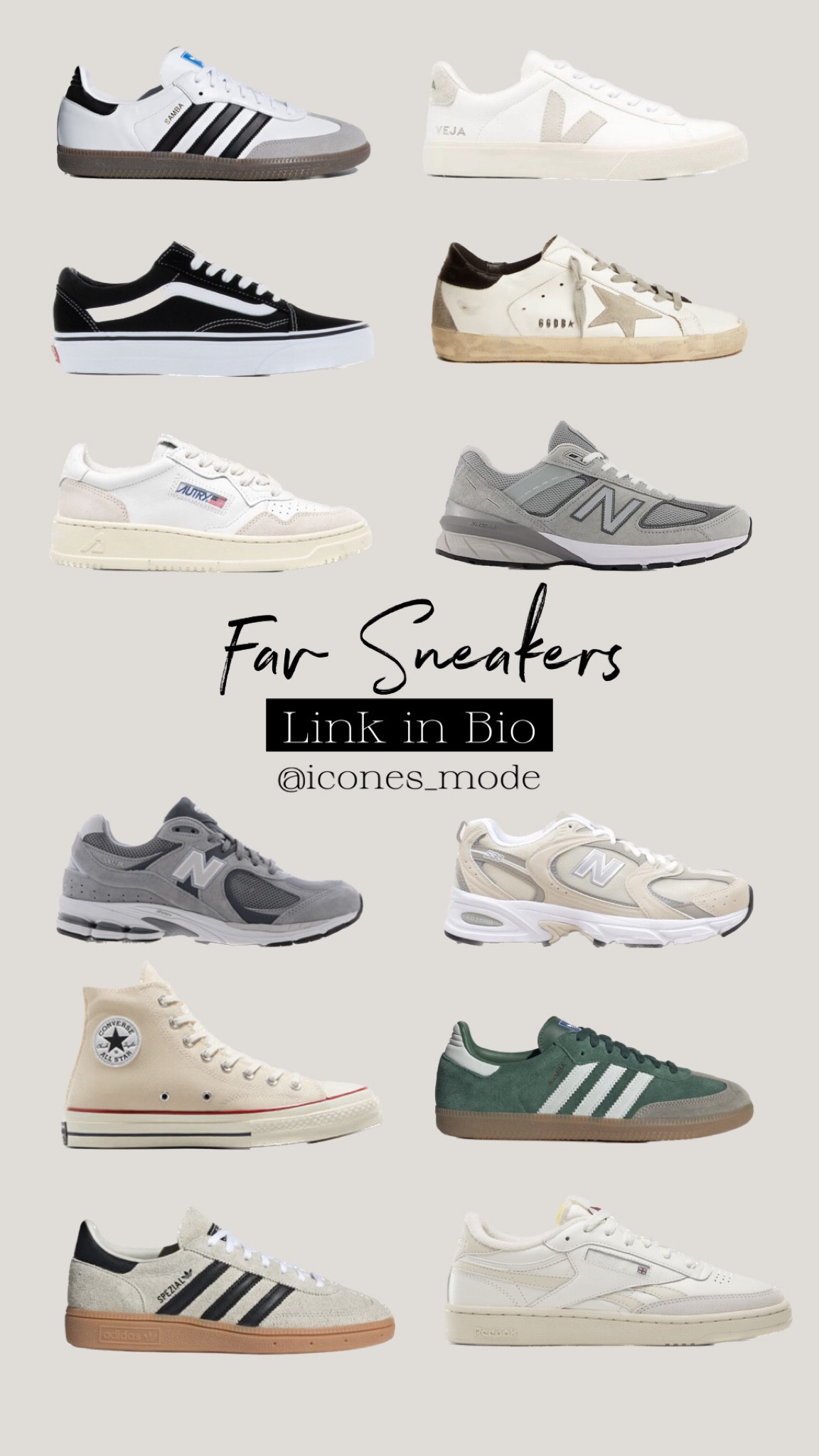 My fav sneakers.
(Adidas Samba, Gazelle and New Balance I order half more size).
- - - - - - - - - - - - - - - - - 
Mis zapatillas favoritas
(Las Adidas samba, gazelle y New Balance yo pedí media talla más).
#sneakers #top12sneakers #zapatillas #trend # tendencias 

#LTKstyletip #LTKFind #LTKSeasonal