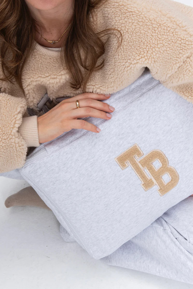 VARSITY POUCH/PACKING CUBE LT HEATHER GREY/NUDE | The Bar