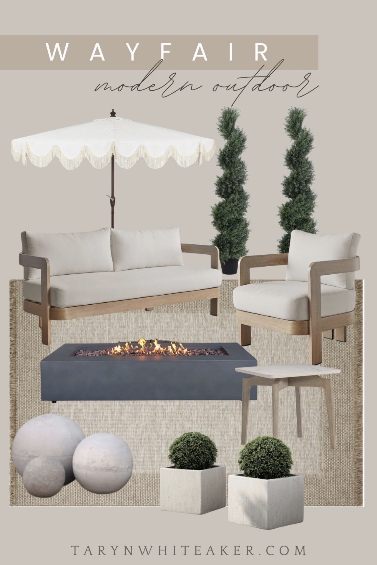 Modern outdoor patio decor with neutral outdoor furniture, cozy backyard seating, affordable outdoor living ideas, modern coastal style, outdoor entertaining inspiration, patio furniture finds, warm wood tones, timeless outdoor design.

#LTKdayinmylife #LTKSeasonal #LTKHome