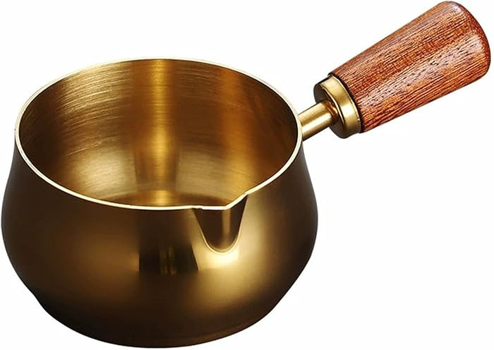 Espresso Measuring Cup, 6OZ/180ML Stainless Steel Espresso Coffee Cups with Wooden Handle and V-S... | Amazon (US)