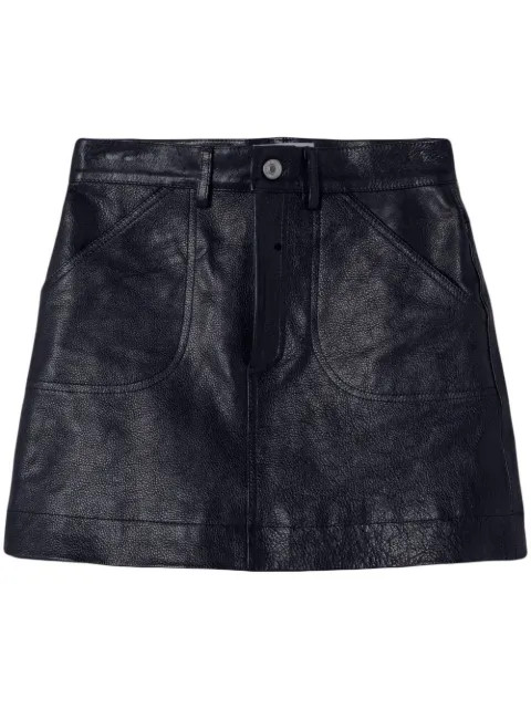 RE/DONE 70s Leather Mini Skirt - Farfetch | Farfetch Global