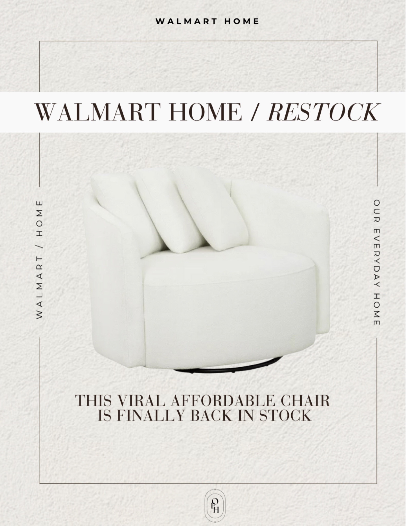 The viral Walmart swivel chair is back in action! It comes in two colors and one color is on sale! 

Swivel chair, our everyday home, Walmart home, accent chair, living room, bedroom, home decor 

#LTKhome #LTKGiftGuide #LTKHoliday