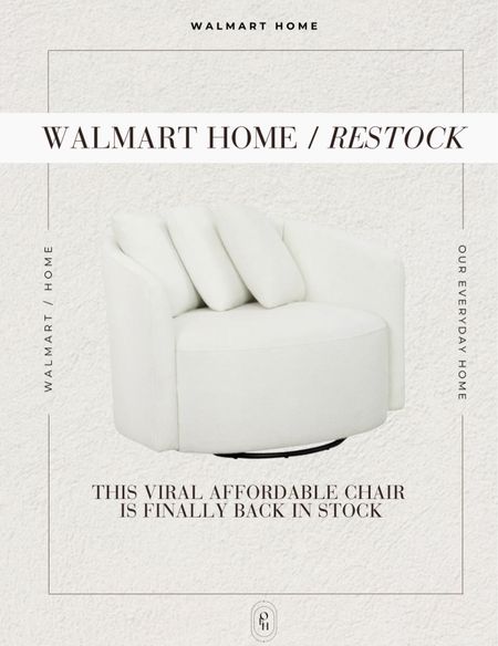 The viral Walmart swivel chair is back in action! It comes in two colors and one color is on sale! 

Swivel chair, our everyday home, Walmart home, accent chair, living room, bedroom, home decor 

#LTKhome #LTKGiftGuide #LTKHoliday