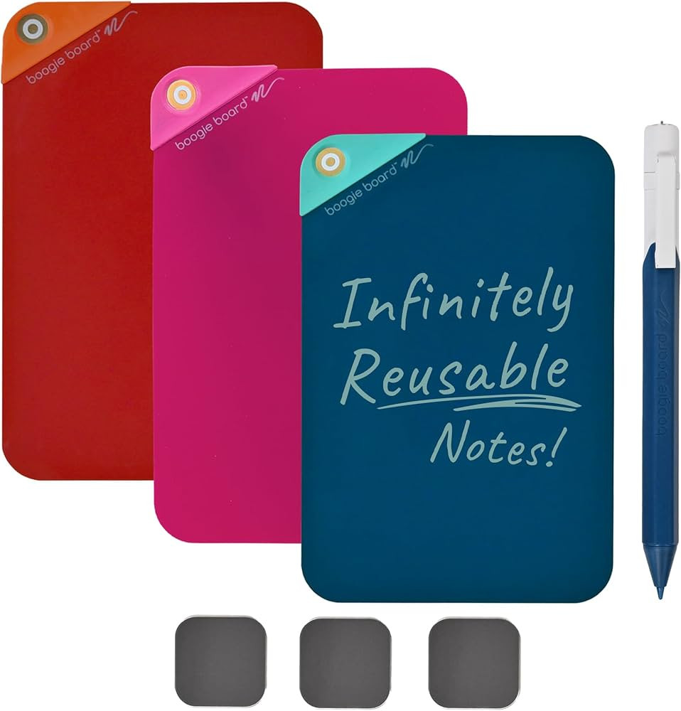 Boogie Board VersaNotes Starter Pack, Reusable 3-Pack 4x6 Dry-Erase and Sticky Note Alternative f... | Amazon (US)