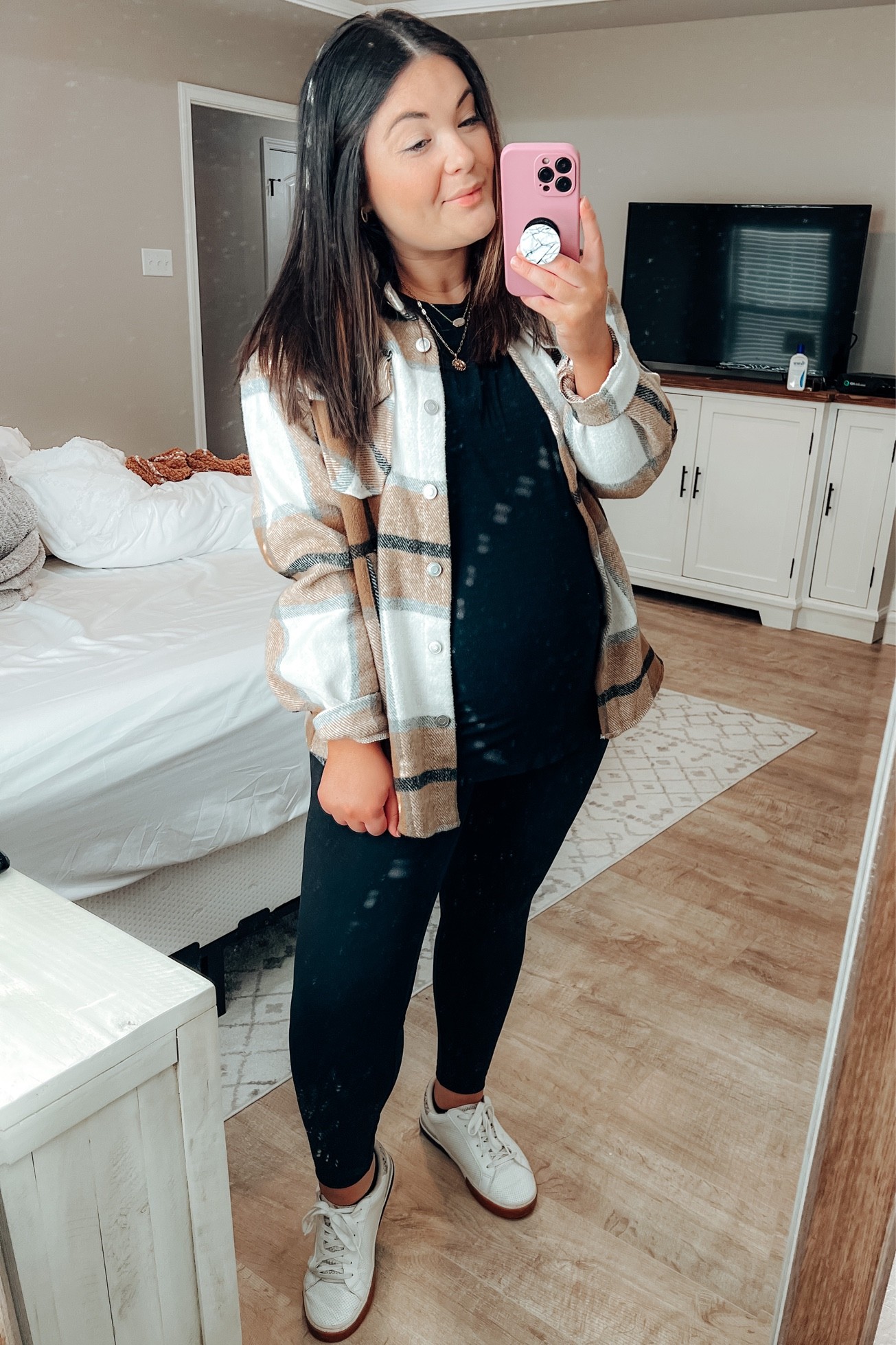 Excuse the glare from the sun, but quick brunch date outfit!
Jacket: M (runs big so I sized down)
Long Sleeve undershirt: XL
Maternity Leggings: L
Shoes: 9 (tts)

#LTKstyletip #LTKSeasonal #LTKcurves