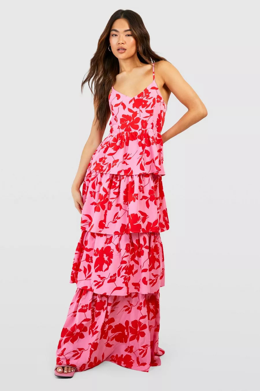 Bloemen Maxi Jurk Met Laagjes | Boohoo.com (NL)