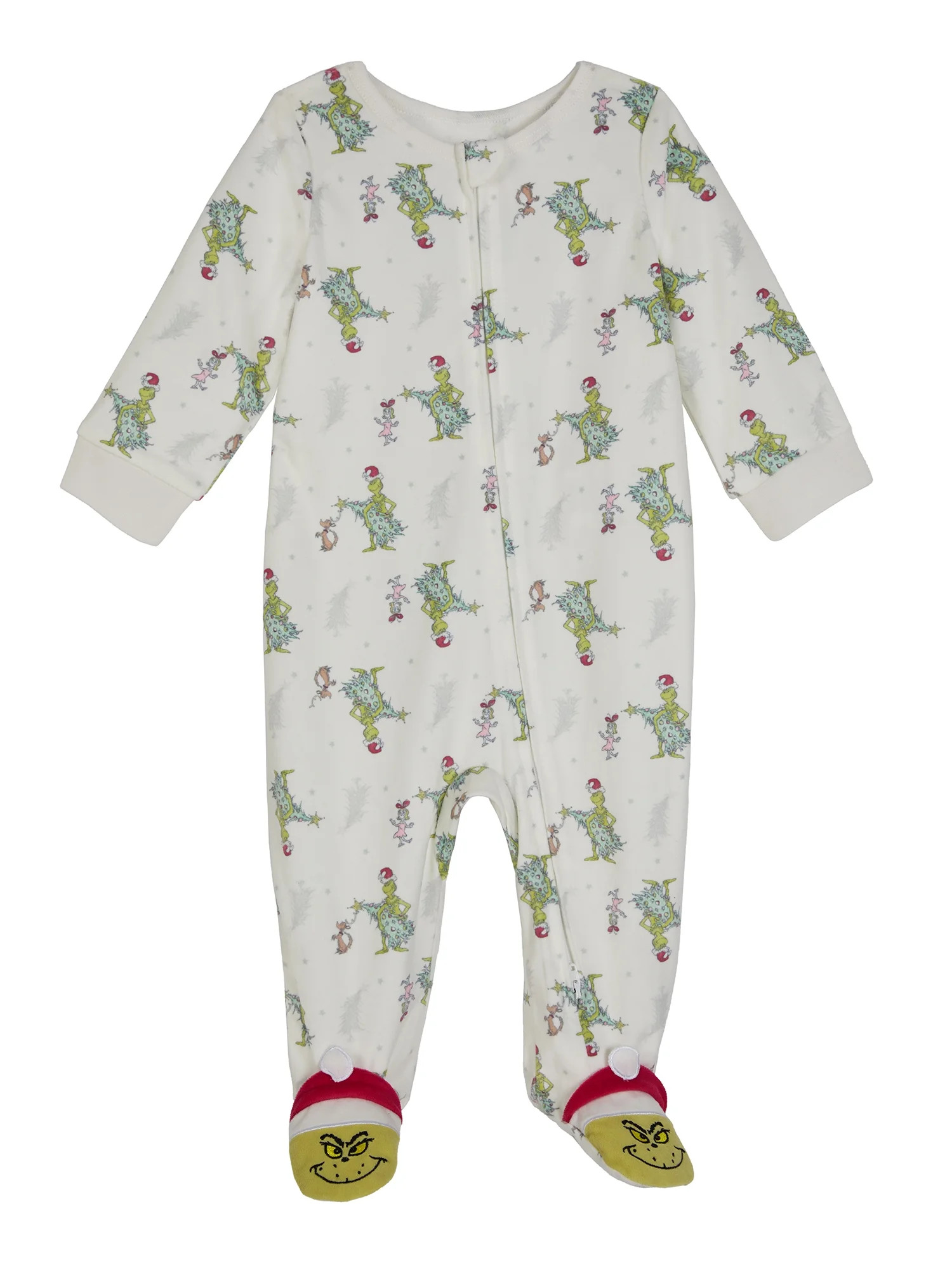 Grinch Baby One-Piece Footed Sleep N' Play, Sizes Newborn-9 Months | Walmart (US)