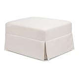NAMESAKE Gliding Ottoman in Performance Cream Eco-Weave, Water Repellent & Stain Resistant, Greengua | Amazon (US)