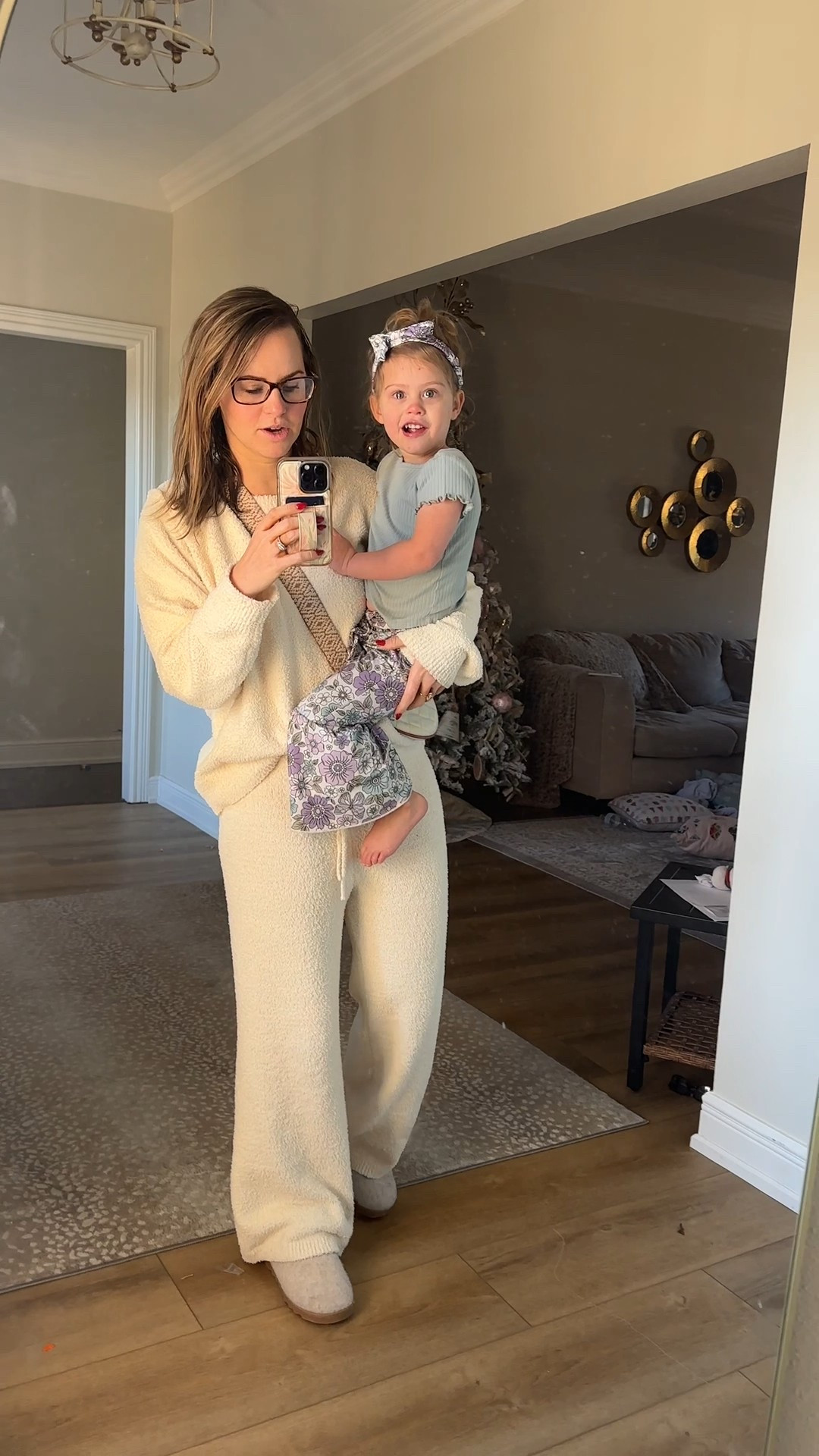The comfiest two-piece lounge set ever! Feels like you were wearing a barefoot dreams blanket around the house! I’m wearing the size medium. Dottie’s flower bell bottom set with matching bow outfit is from Amazon. #LTKWatchNow #LTKFamily



#LTKKids #LTKootd #LTKmomlife