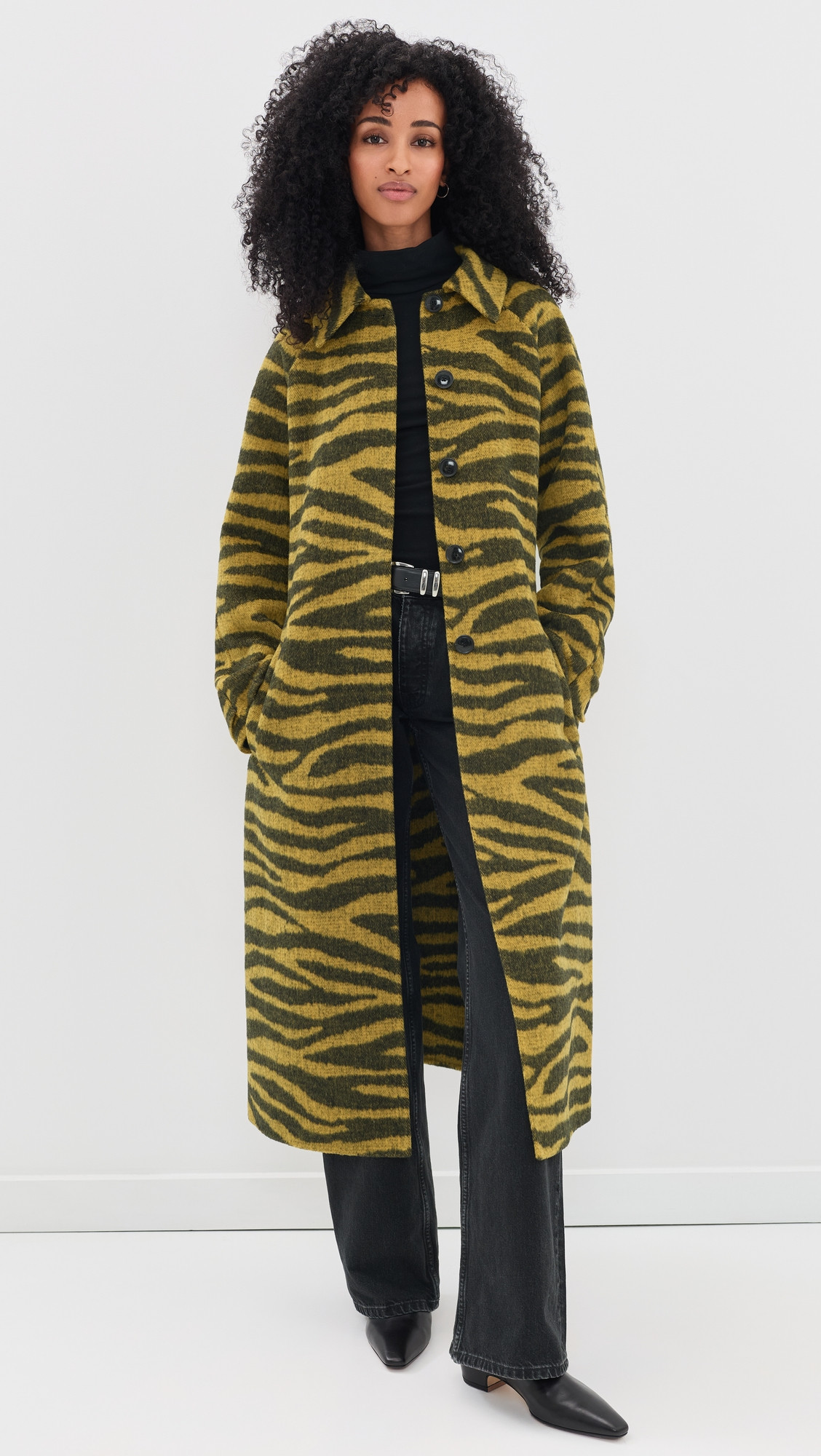 Proenza Schouler White Label Juliette Coat Hemp/Black M | Shopbop