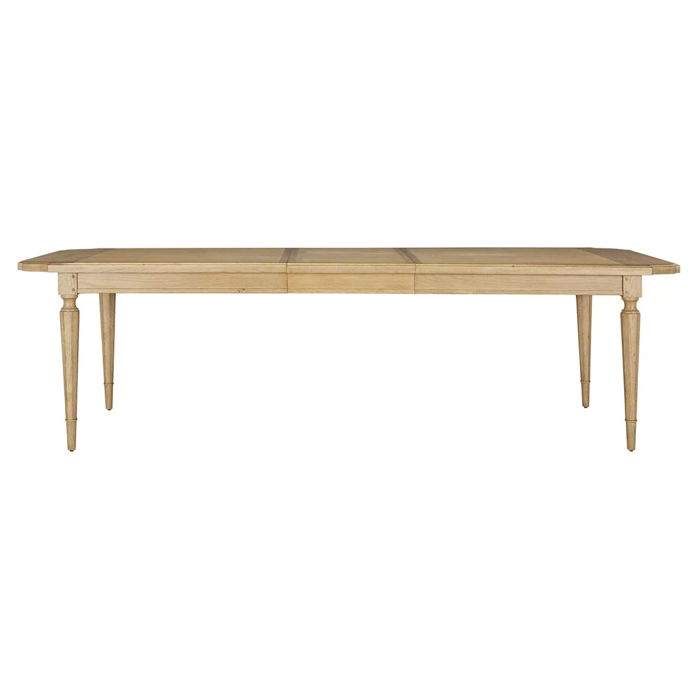 Mathis French Country Brown Wood Extendable Dining Table - 86-106" | Kathy Kuo Home