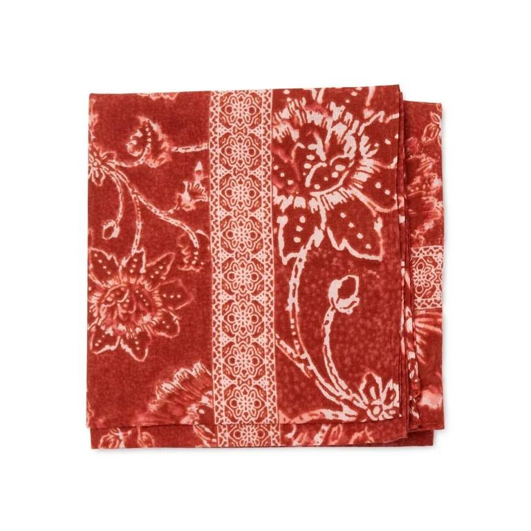 Time and Tru Women’s Burnt Orange Floral Bandana | Walmart (US)