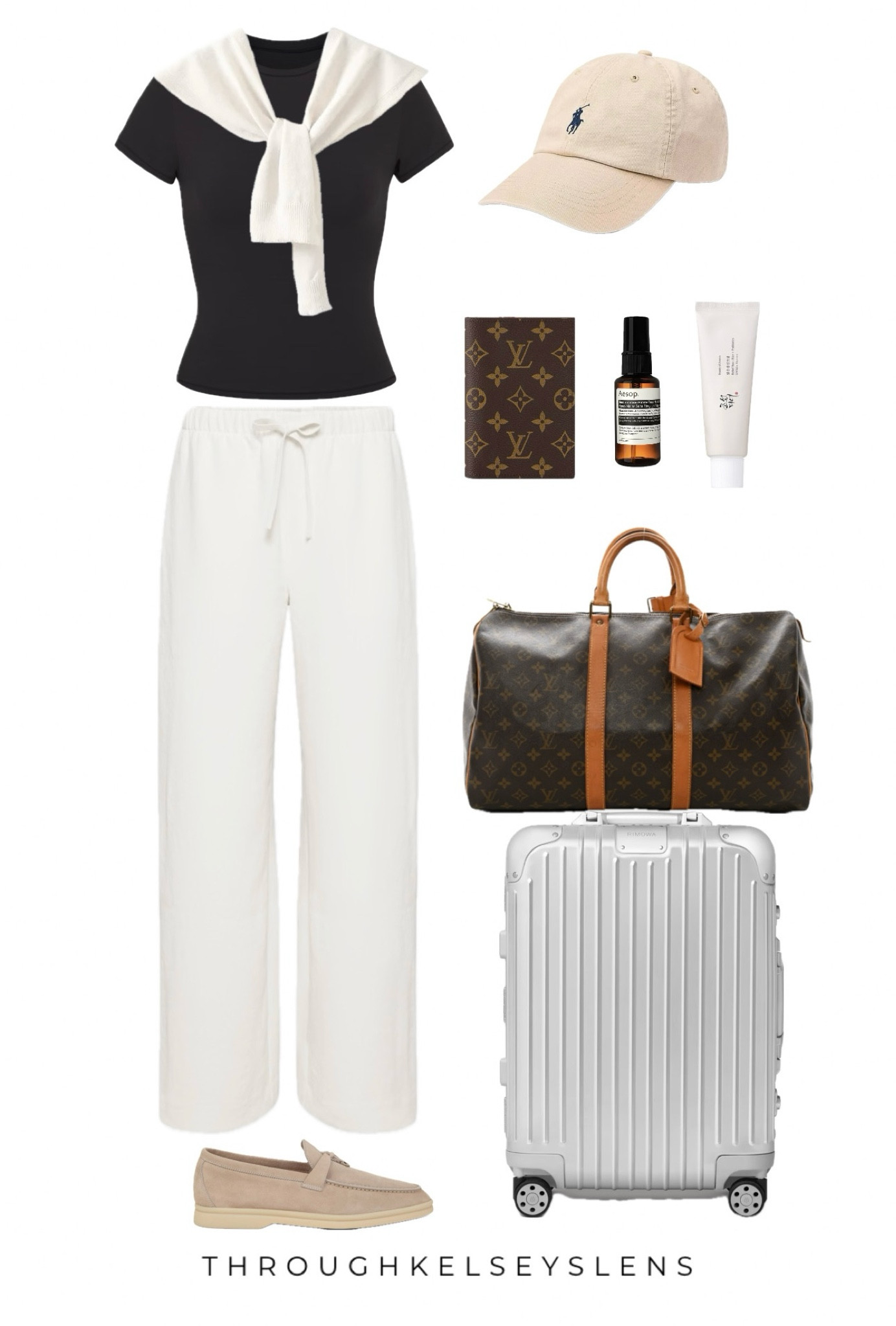 Casual travel outfit athleisure Rimowa aluminum suitcase Louis Vuitton monogram keepall Aritzia pants
#travel #travelstyle #traveloutfit #travelfashion #ootd #rimowa #suitcase travel style fashion ootd 

#LTKTravel #LTKSummerEdit #LTKStyleTip