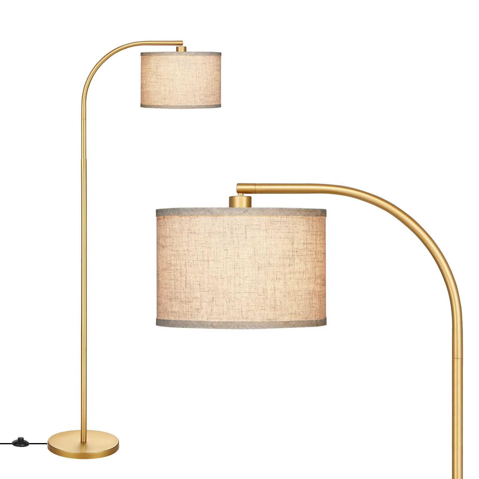 DEWENWILS Modern Arched Floor Lamps, Adjustable Lampshade, Corner Reading Light | Walmart (US)