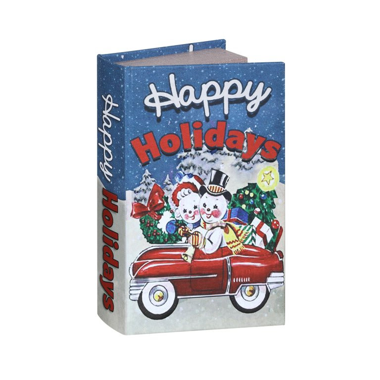 Mr. Christmas 8.5" Vintage Decorative Snowman Happy Holidays, Blue | Walmart (US)