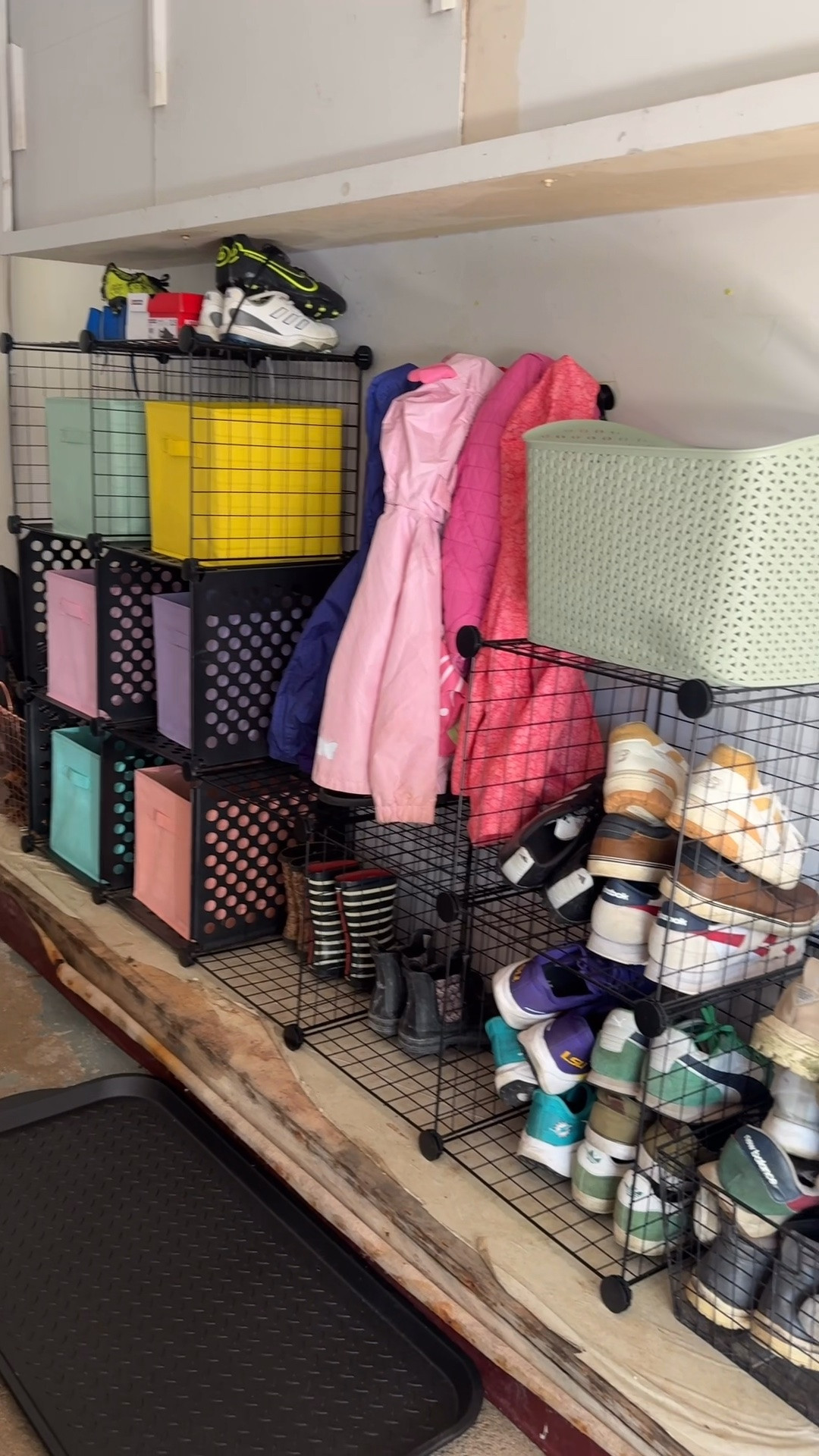 It’s 1000% better than before & we have so much storage now! Each kid has 2 bins, we have 2 cubbies for boots, storage for hats & gloves, & I added extra hooks for coats! I’m moving my shoes to my closet so stay tuned for that! 💃

#organization #organizedhome #garageorganization #organizewithme #organizationhacks

#LTKPetite