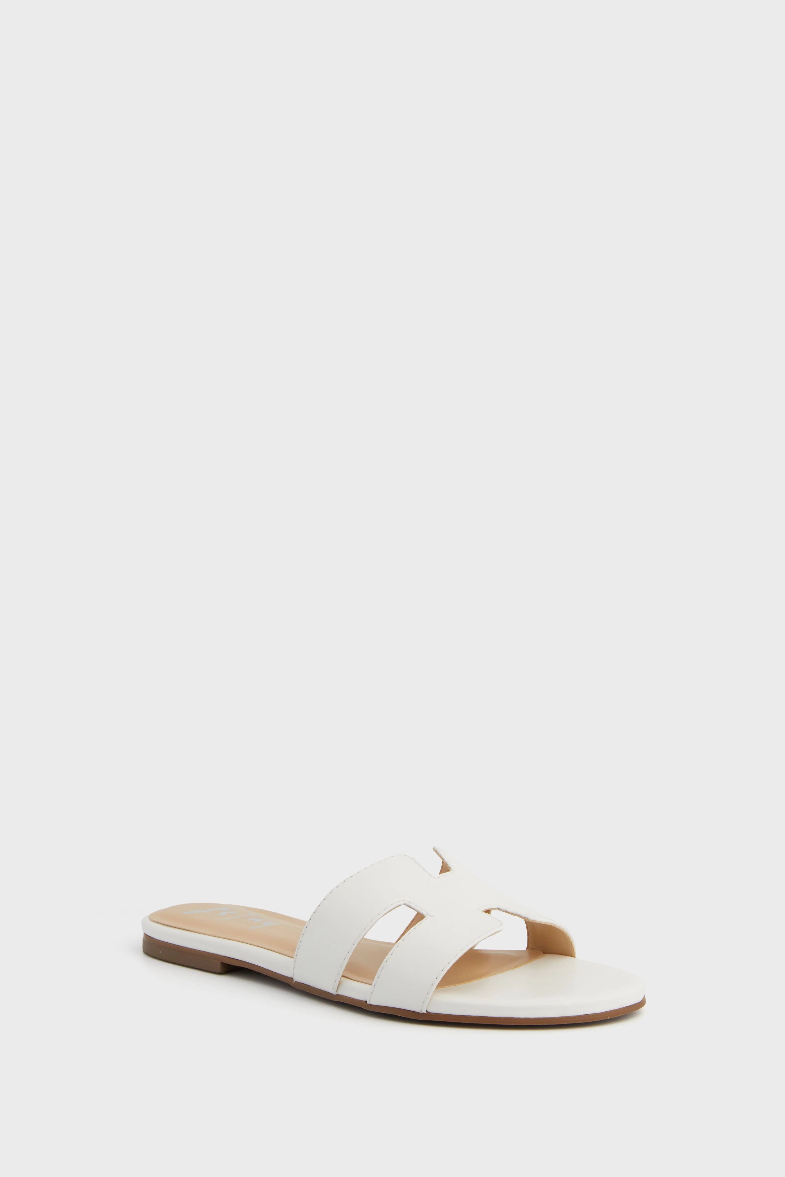 White Leather Alibi Sandals | Tuckernuck (US)
