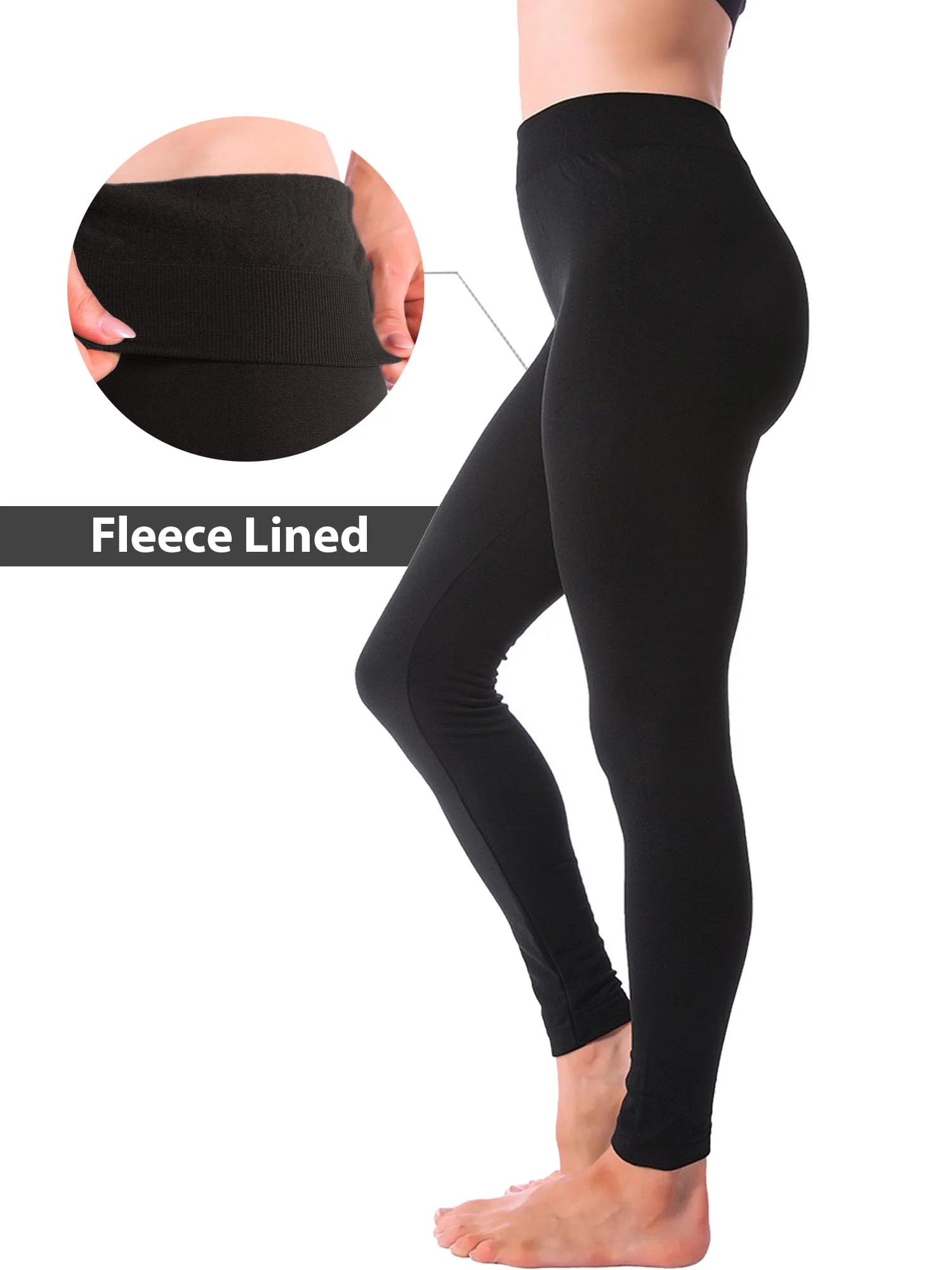 Kuda Moda Women Winter Warm Fleece Lined Thick Brushed Leggings Thermal Winter Legging Full Lengt... | Walmart (US)