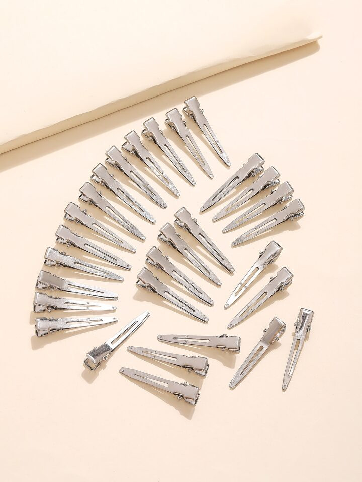 30pcs Metallic Hair Clip for daily casual outing wear | SHEIN