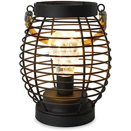 DECORKEY Battery Operated Lamp, LED Table Lantern Decorative Lamp with Warm White Light LED Vintage  | Amazon (US)