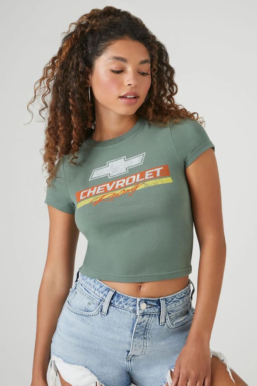 Chevrolet Racing Graphic Baby Tee | Forever 21 (US)