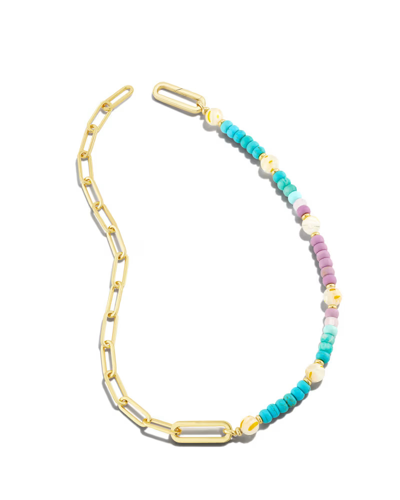 Ashton Gold Half Chain Necklace in Pastel Mix | Kendra Scott