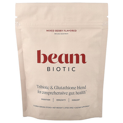 Beam, Biotic, Mixed Berry, 15 Stick Packs, 0.09 oz (2.6 g) Each | iHerb