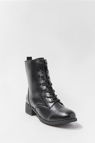 Faux Leather Combat Boots | Forever 21 (US)