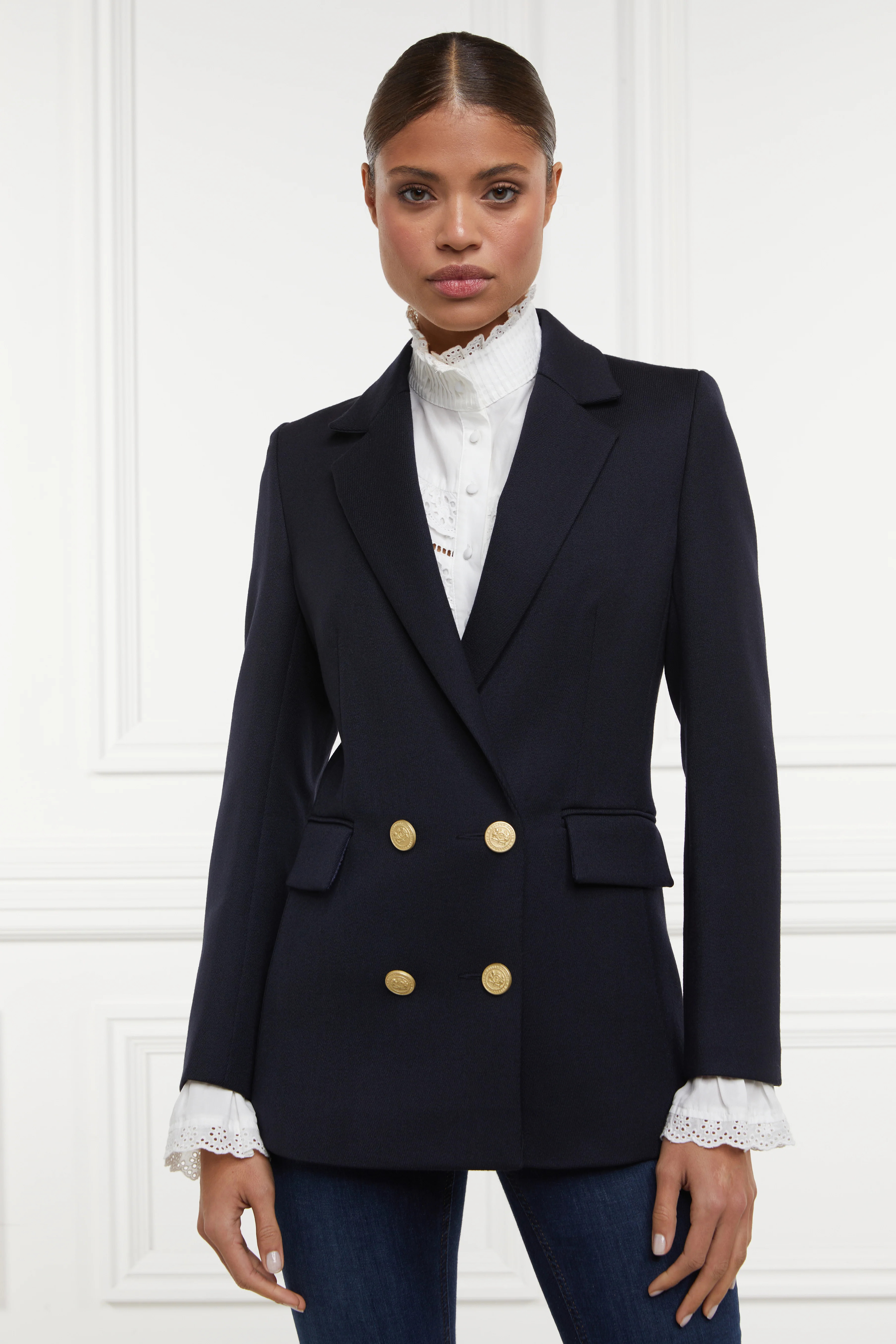 Double Breasted Blazer (Navy Twill) | Holland Cooper