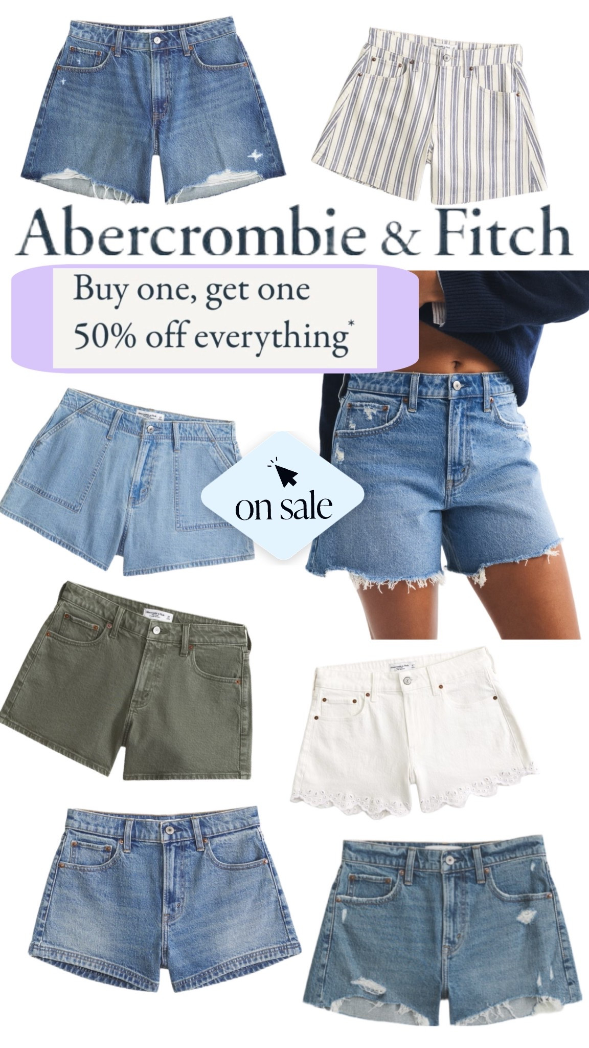 BOGO Abercrombie & Fitch
A great time to buy denim shorts for spring and summer. I love the baggy dad shorts!! 

#LTKootd #LTKMothersDay #LTKSaleAlert