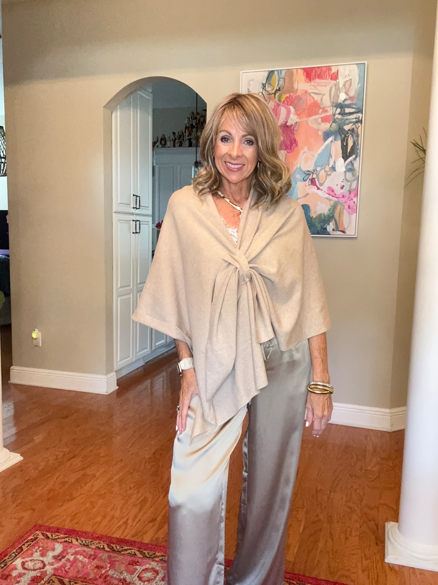 Shawls are having a moment! They elevate the look of any outfit and add an element of chic! 
Mine is over $200, I linked similar but more affordable options. 
#chiccasual #everydaychic #wardrobebasics

#LTKOver40 #LTKFindsUnder50