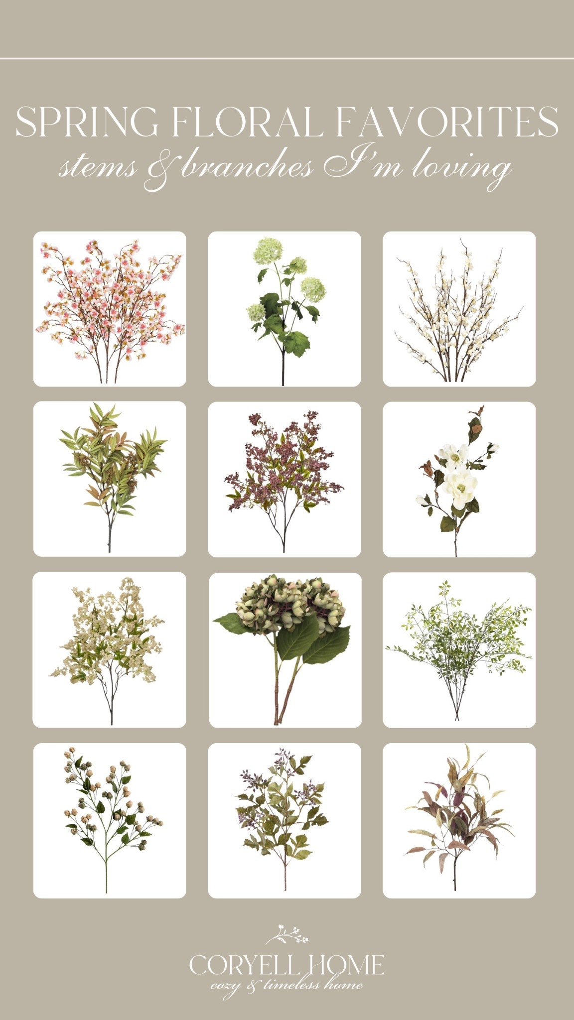 Spring floral favorites 🌷 Pretty spring stems that would be perfect with a beautiful vase! 

#LTKHome