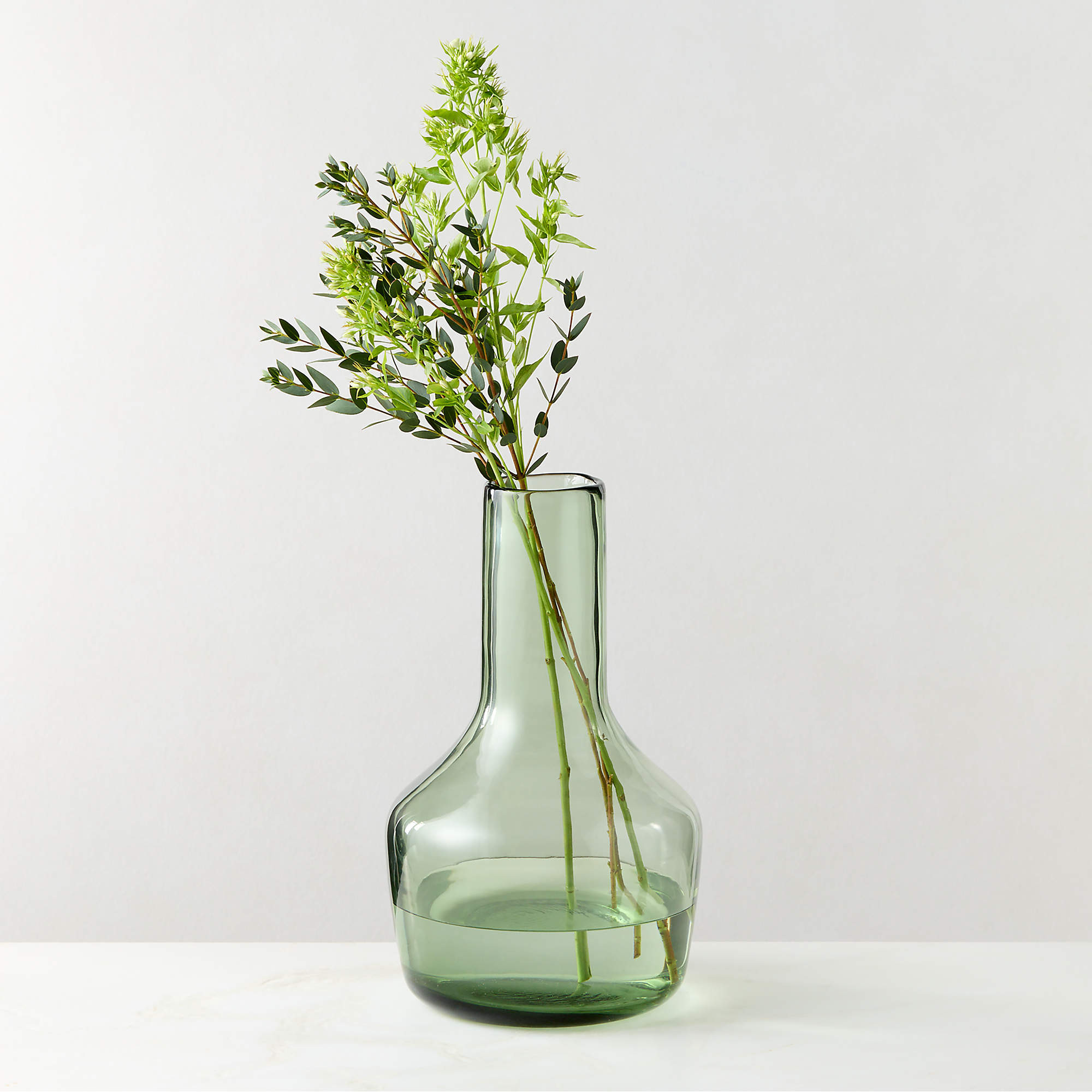 Parlor Green Cased Glass Vase by Todd Snyder | CB2 | CB2