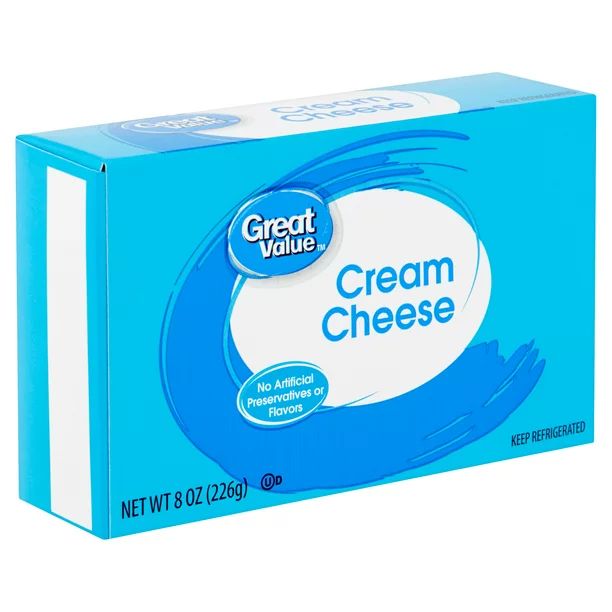 Great Value Cream Cheese, 8 oz - Walmart.com | Walmart (US)