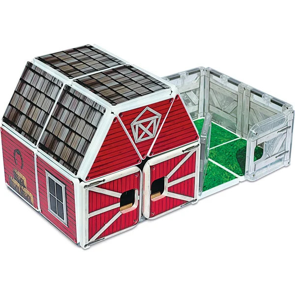 Farmyard Barn Magna-Tiles Structures | Maisonette