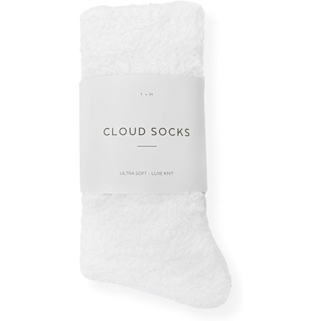 Unboxme Warm and Cozy Socks for Women and Men Ultra-Luxe Cloud Fuzzy Socks Super Soft Luxurious Fabric White 1 Pack | Walmart (US)