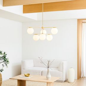 Sphere & Stem 6-Light Chandelier (36") | West Elm (US)