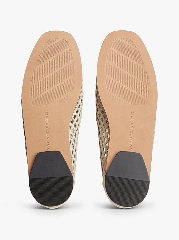 Cutout Leather Penny Loafers | Beige | Tommy Hilfiger | Tommy Hilfiger UK
