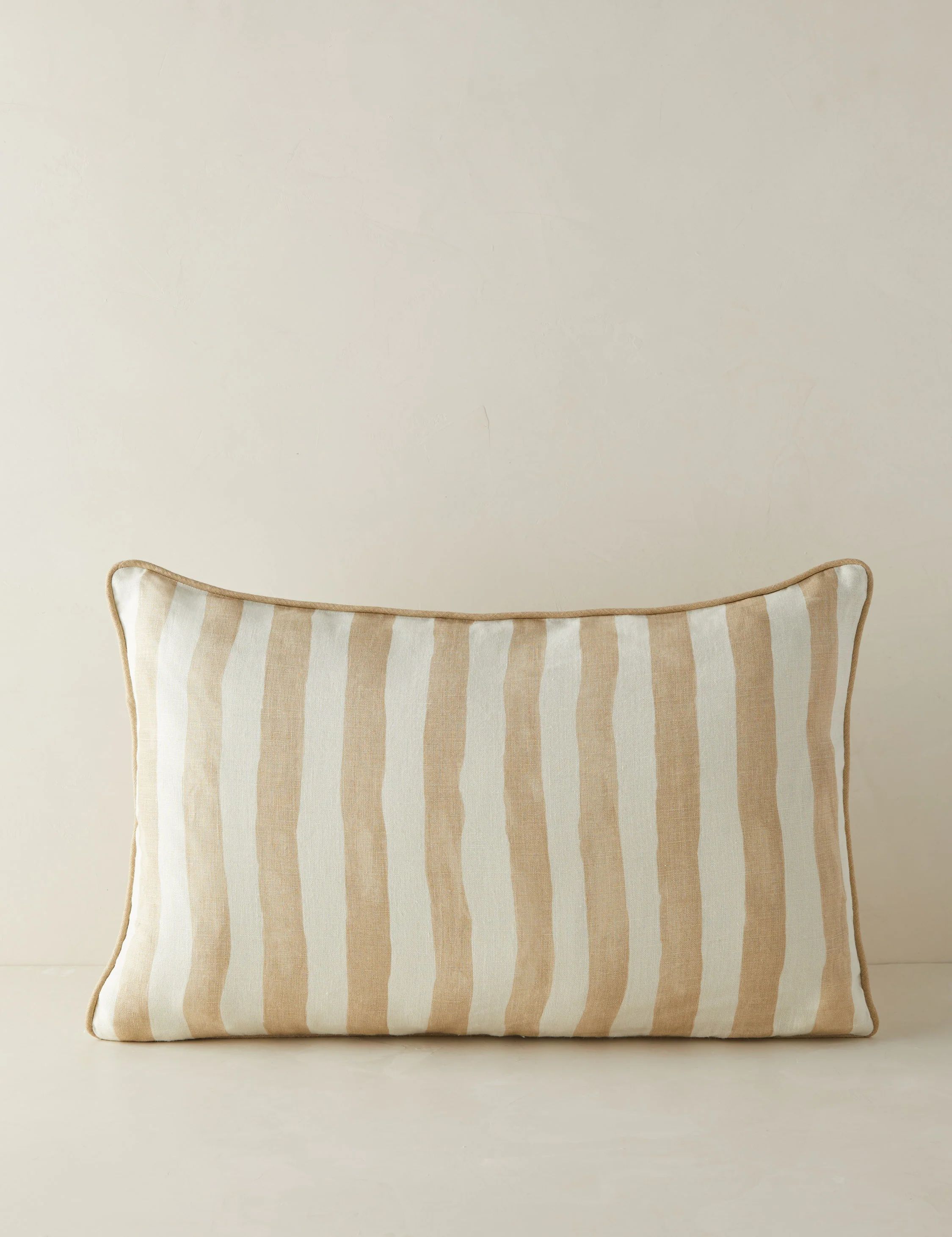 Painterly Stripe Linen Pillow | Lulu and Georgia 