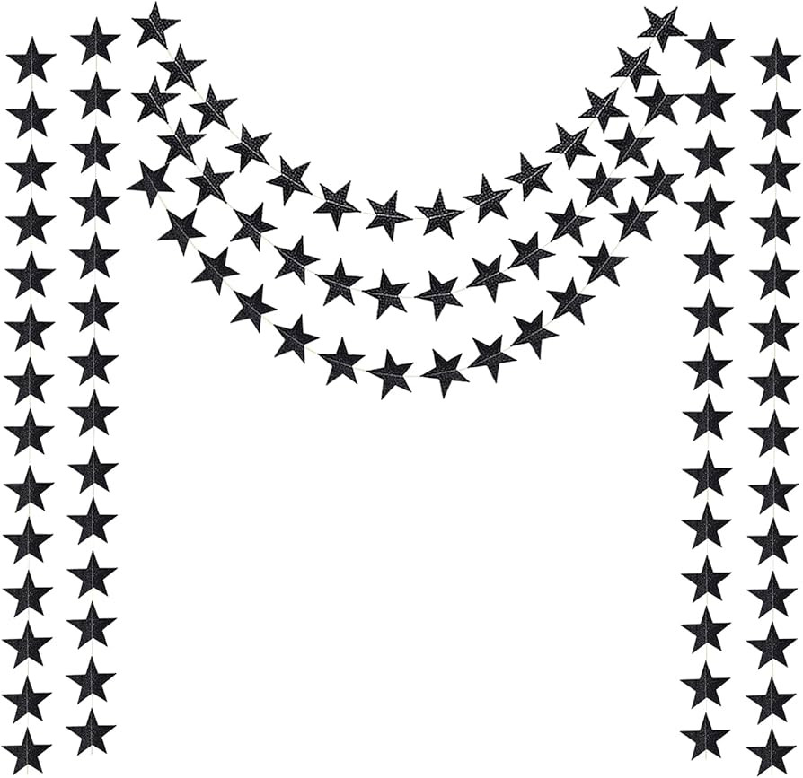 Honbay 2PCS Double Side Glitter Paper Star Garland Christmas Galaxy Banner Christmas Garland - 2.... | Amazon (CA)