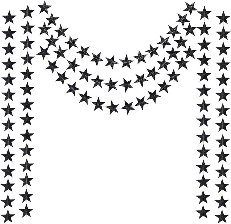 Honbay 2PCS Double Side Glitter Paper Star Garland Christmas Galaxy Banner Christmas Garland - 2.... | Amazon (CA)