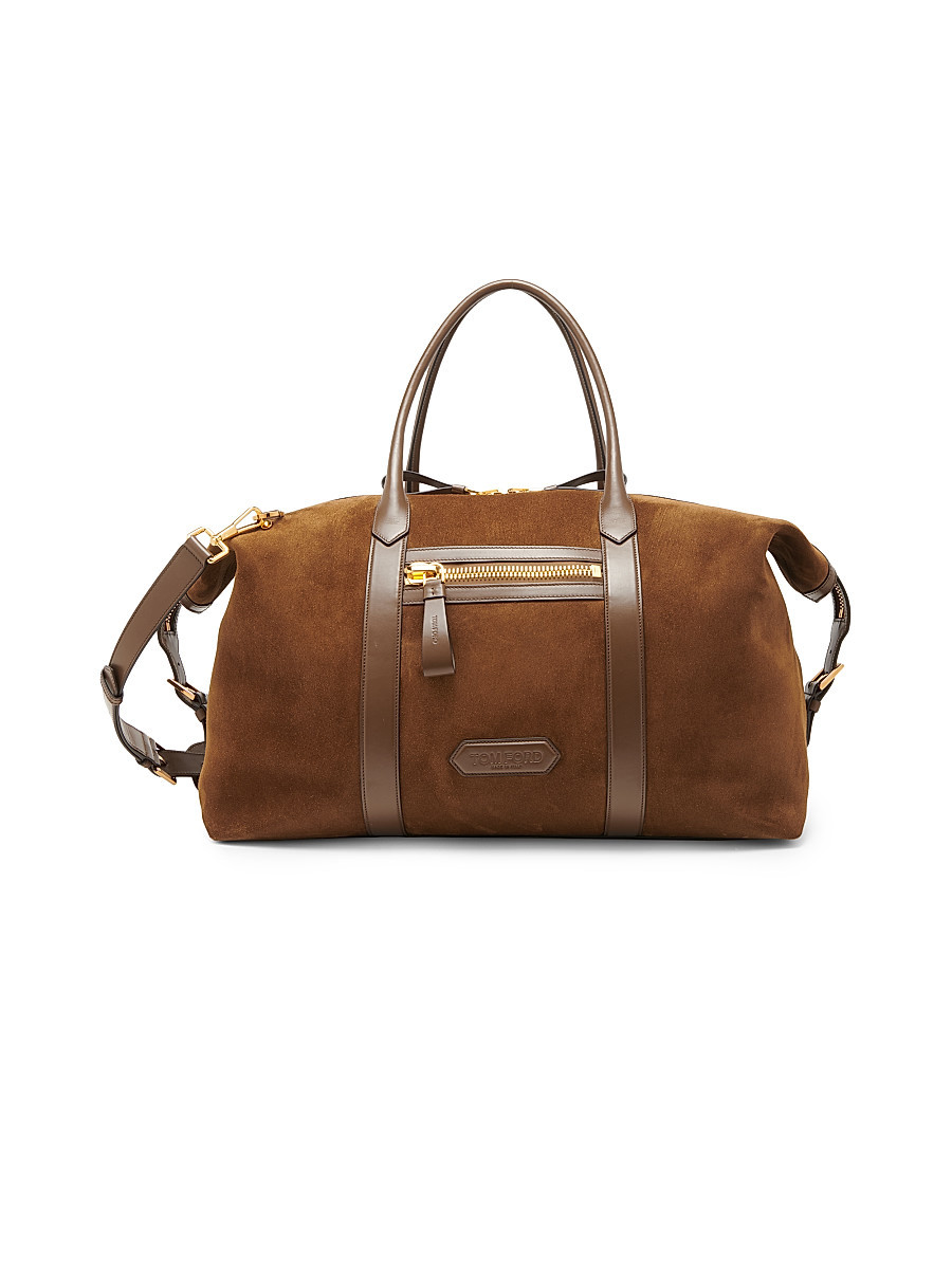 Men's Buckley Suede Holdall - Walnut | Saks Fifth Avenue