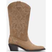 Split leather cowboy boots | Stradivarius (UK)