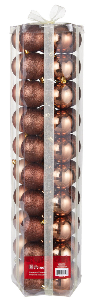 For Living Sugar Brown Shatterproof Ornament Set, 50-pc | Canadian Tire