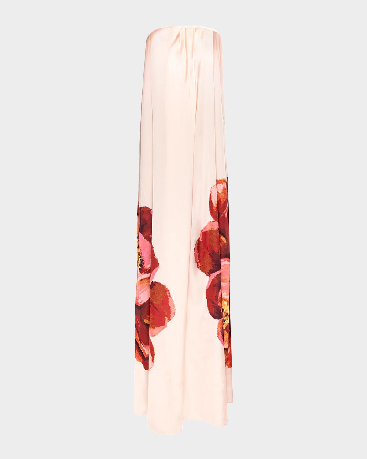 Divina Strapless Floral Satin Maxi Dress | Neiman Marcus